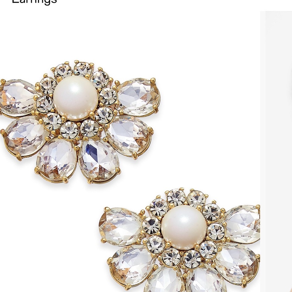 Kate Spade Crystal & Pearl Cluster Stud